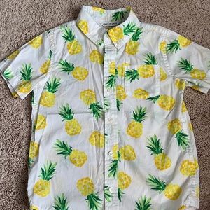 Janie and Jack Pineapple Button Down shirt Size 6